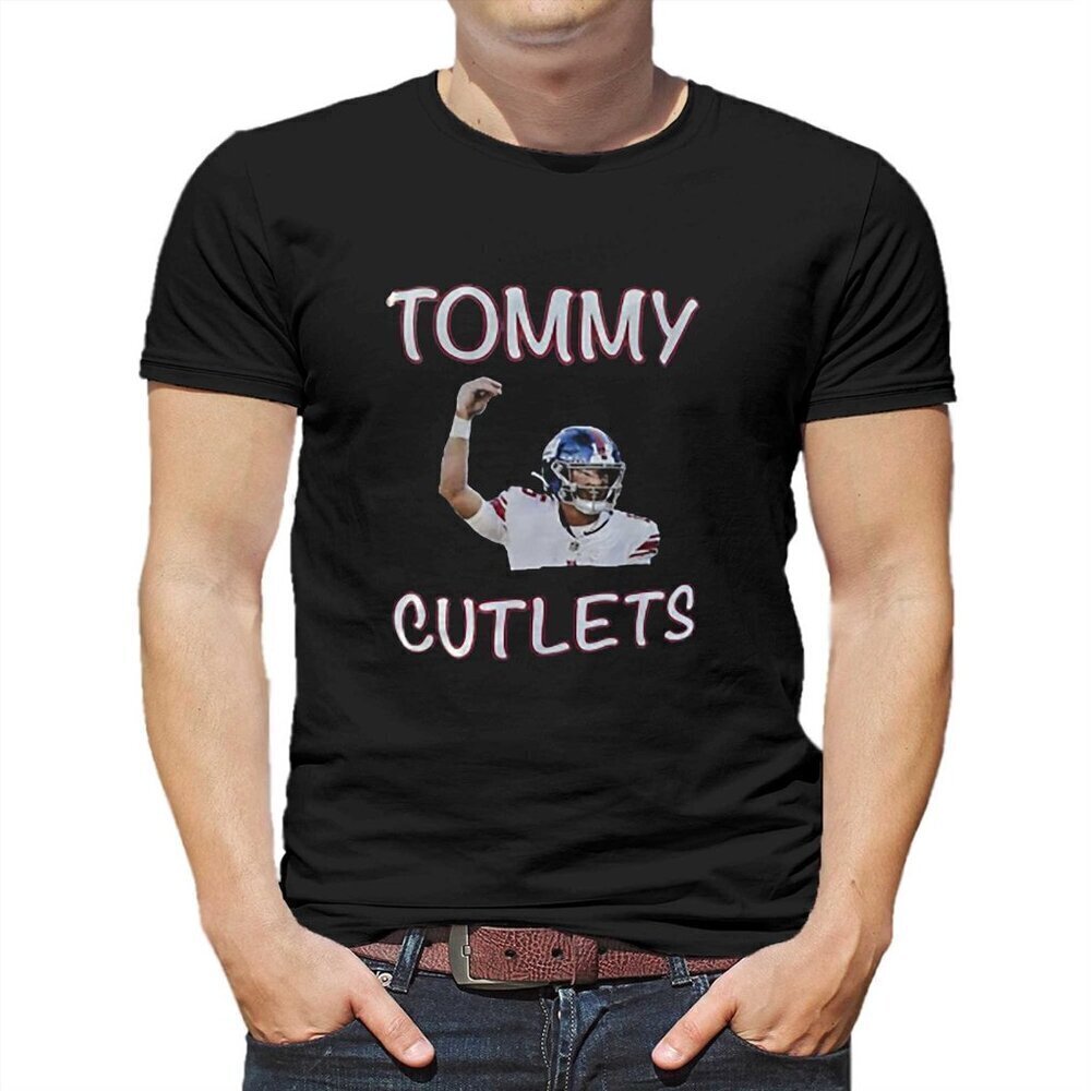 Tommy Cutlets NY Giants Football Graphic T-Shirt Italian Hand Gesture Tee